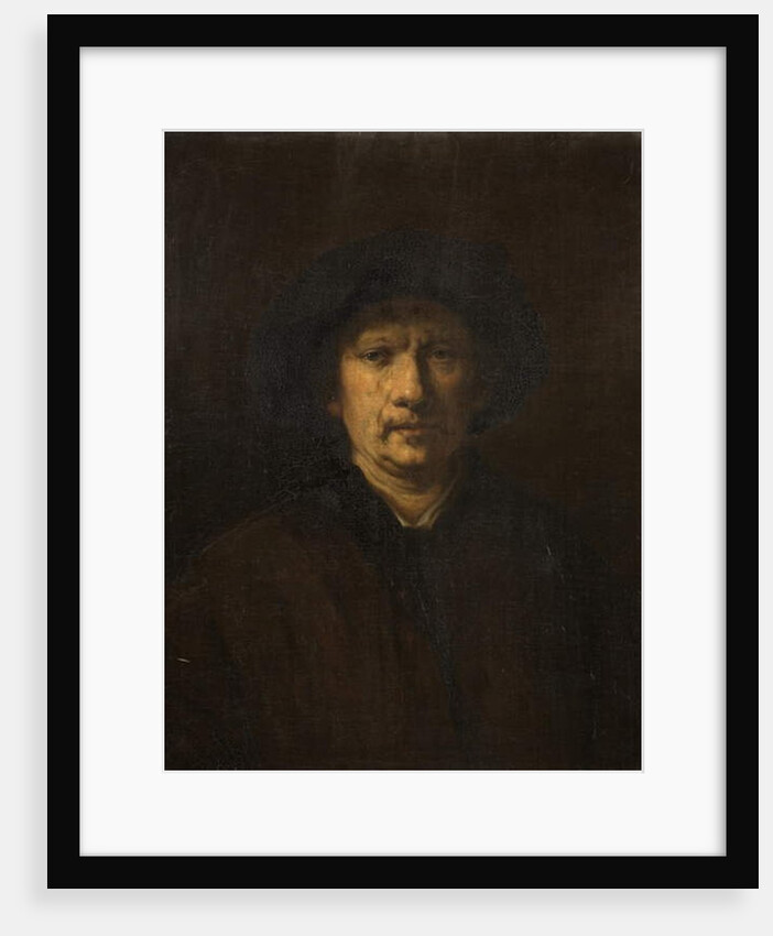 Copy of a Self Portrait, 19th century by Harmensz Van Rijn Rembrandt