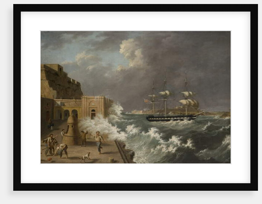 Harbour Scene, Malta by Anton Schranz