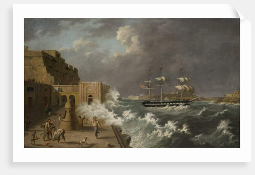Harbour Scene, Malta by Anton Schranz
