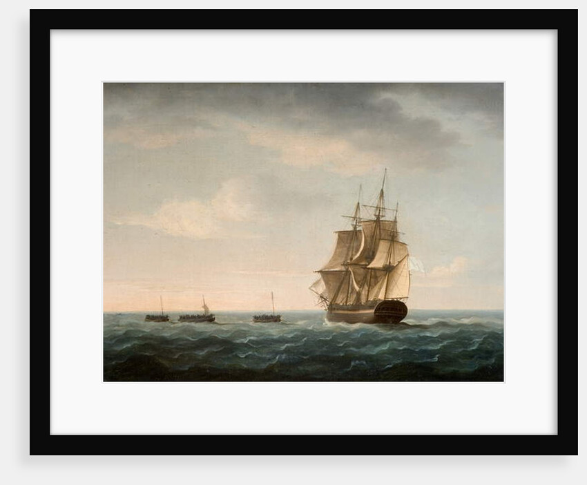 Rescue of the Guardian's Crew by a French Merchant Ship, 2nd January 1790 by Thomas Buttersworth