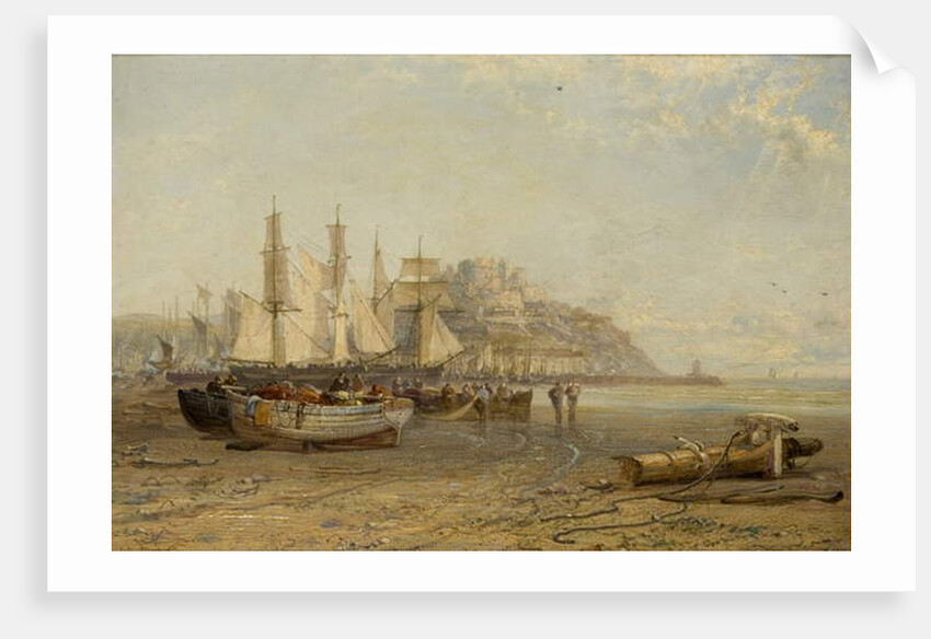 Low Tide, Mount Orgueil, Jersey, 1881 by Arthur Joseph Meadows
