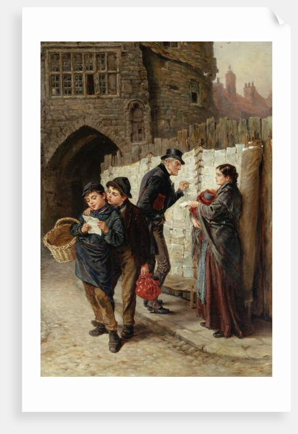The Ballad Seller, the Black Gate, 1884 by Ralph Hedley