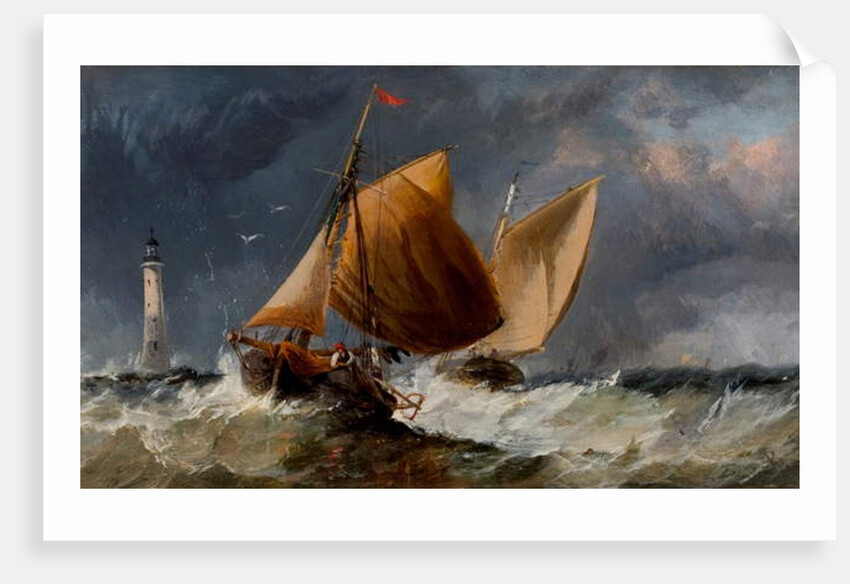 Fishing Craft off the Eddystone Lighthouse by Richard Beavis