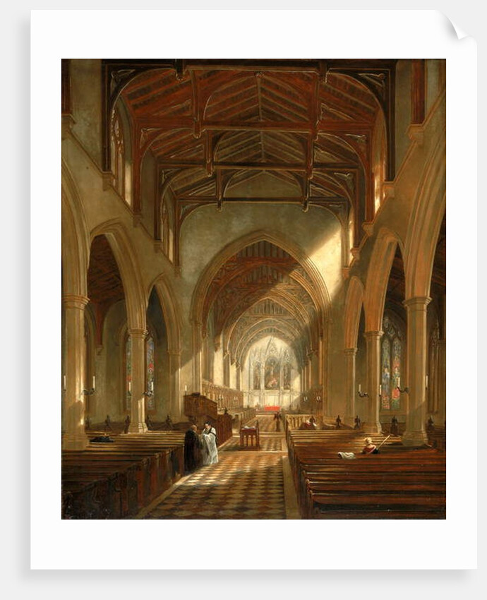 Interior of St. Peter's Church, Newcastle upon Tyne by John Wilson Carmichael