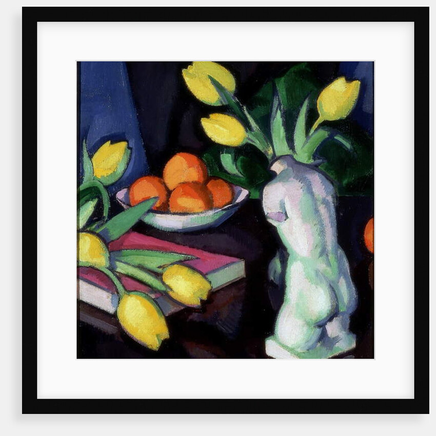 Yellow Tulips and Statuette by Samuel John Peploe