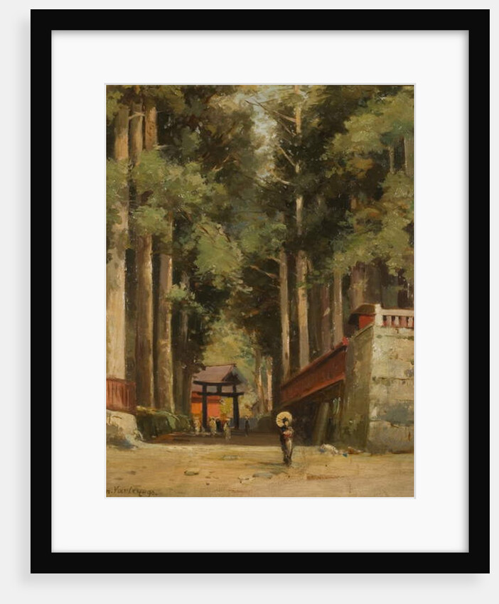 Avenue of Cryptomeria Leading to the Temple of Fiaharajinshu, Nikko, Japan, 1890 by John Jnr. Varley