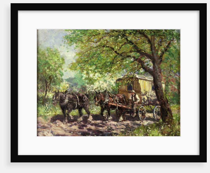 Two Horses and a Caravan by John Falconar Slater