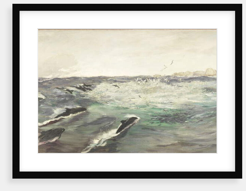 Porpoises Chasing Mackerel by Charles Napier Hemy