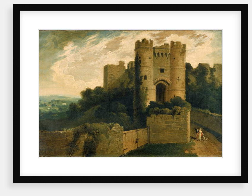 View of the Entrance of Carisbrooke Castle, Isle of Wight, 1815 by John Martin