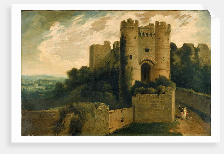 View of the Entrance of Carisbrooke Castle, Isle of Wight, 1815 by John Martin
