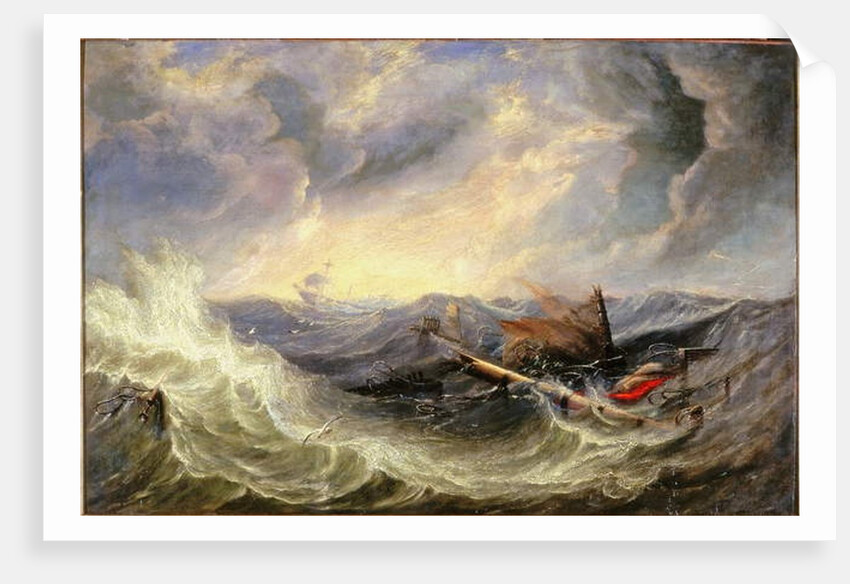 Seascape with Wreckage by John Wilson Carmichael