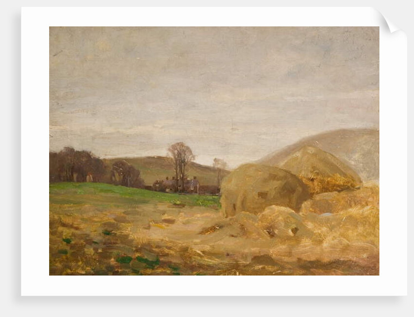 Landscape with Haystacks by Benjamin Haughton