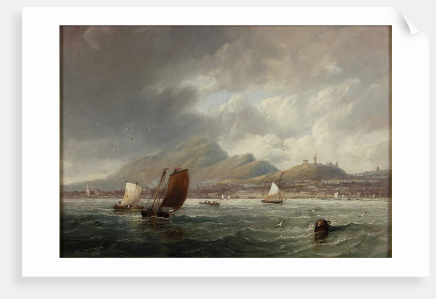 Leith and Edinburgh from the Firth of Forth, 1847 by John Wilson Carmichael