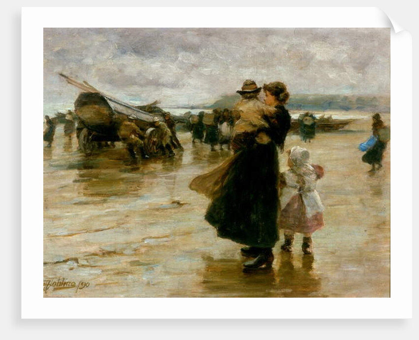 Hauling the Boats, 1890 by Robert Jobling