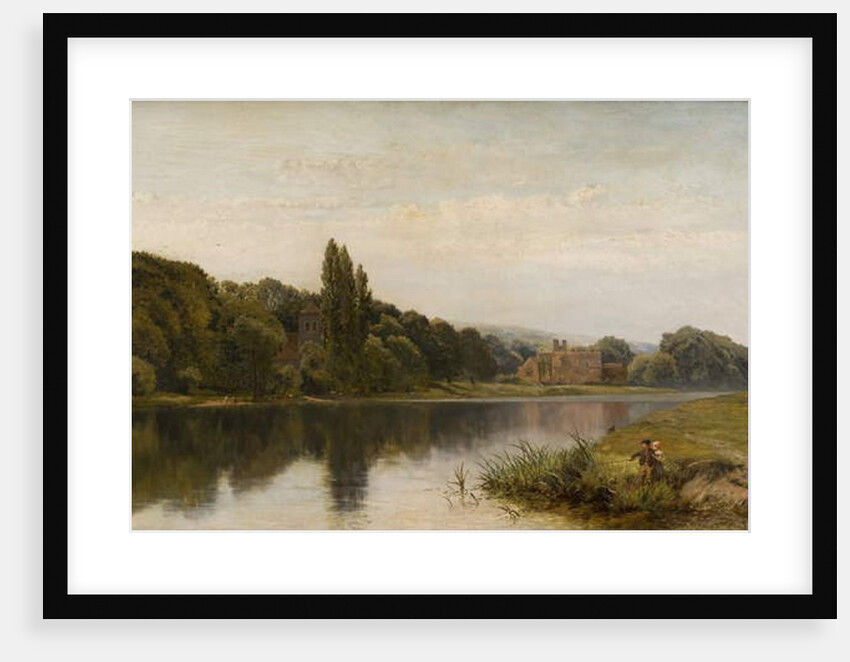 Summertime on the Thames, Bisham Church and Abbey, c.1875 by John Surtees
