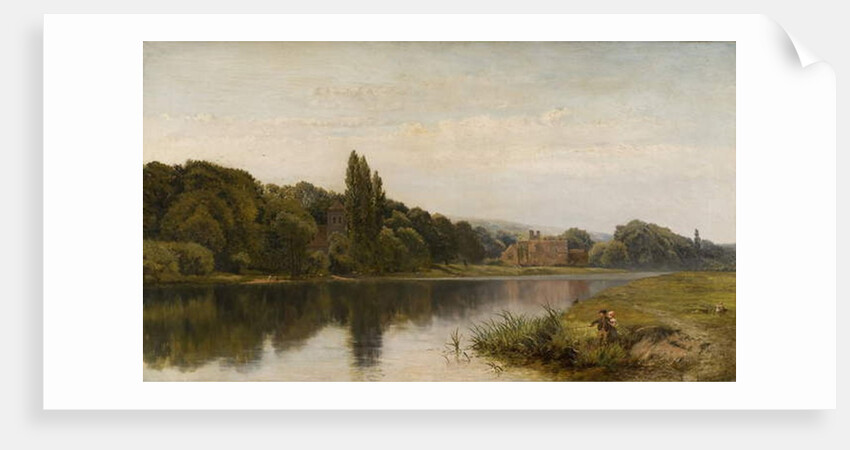 Summertime on the Thames, Bisham Church and Abbey, c.1875 by John Surtees