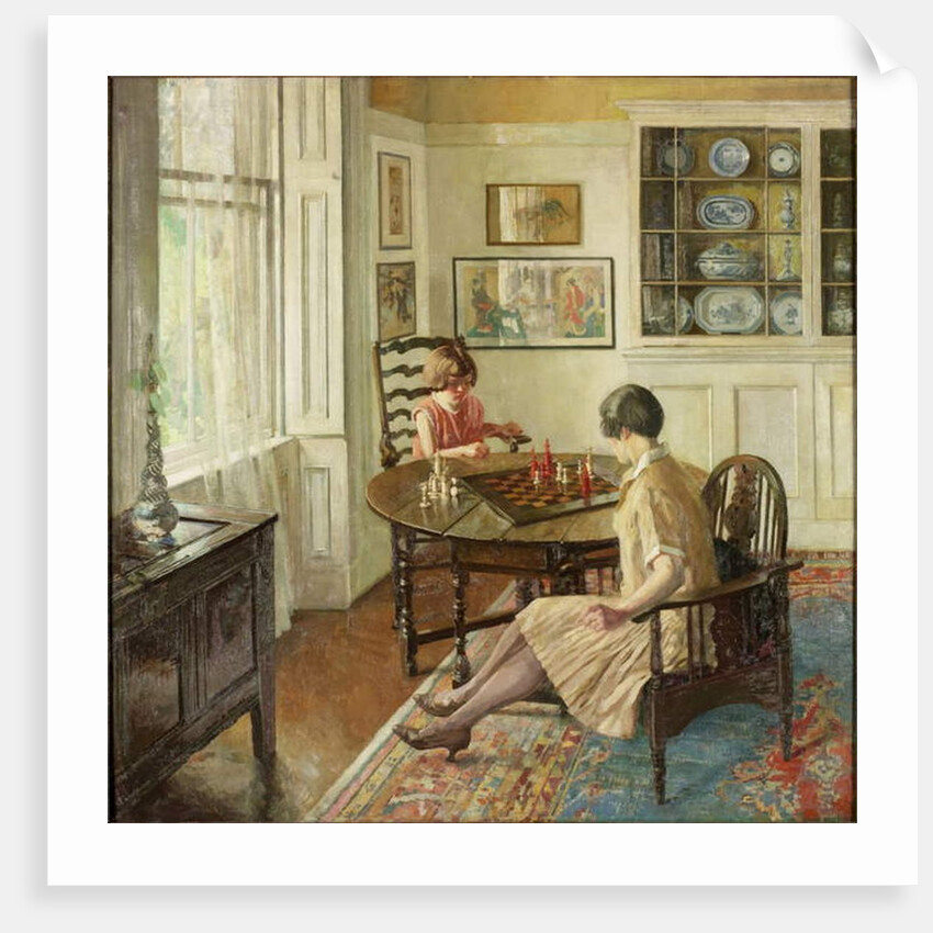 A Lesson in Chess, 1931-c.1933 by Allan Douglass Mainds