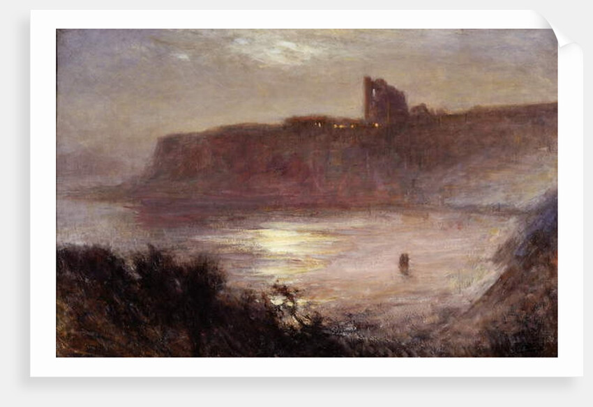 Moonlight - Tynemouth Priory, c.1922 by Robert Jobling