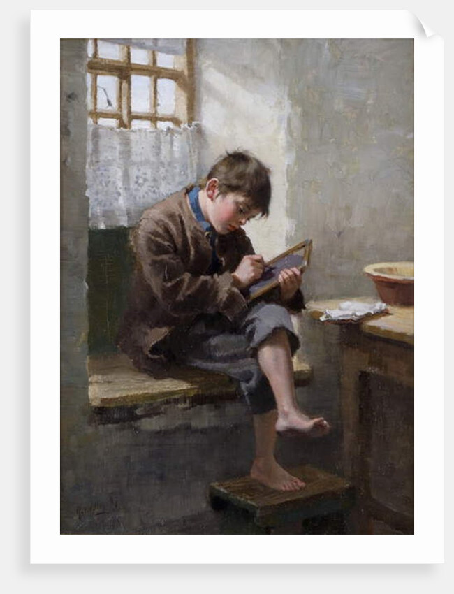 Home Lessons, 1887 by Ralph Hedley