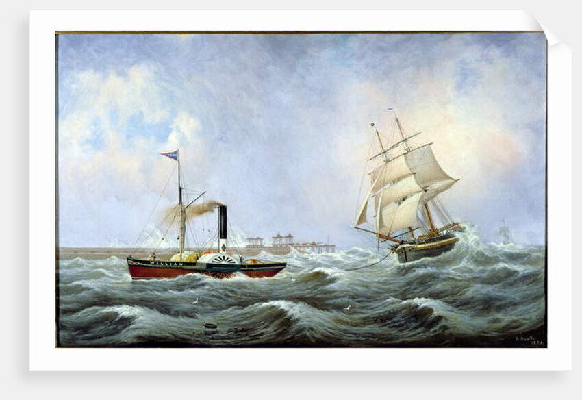 The Brig 'Brotherly Love' and Tug 'William', 1875 by John Scott