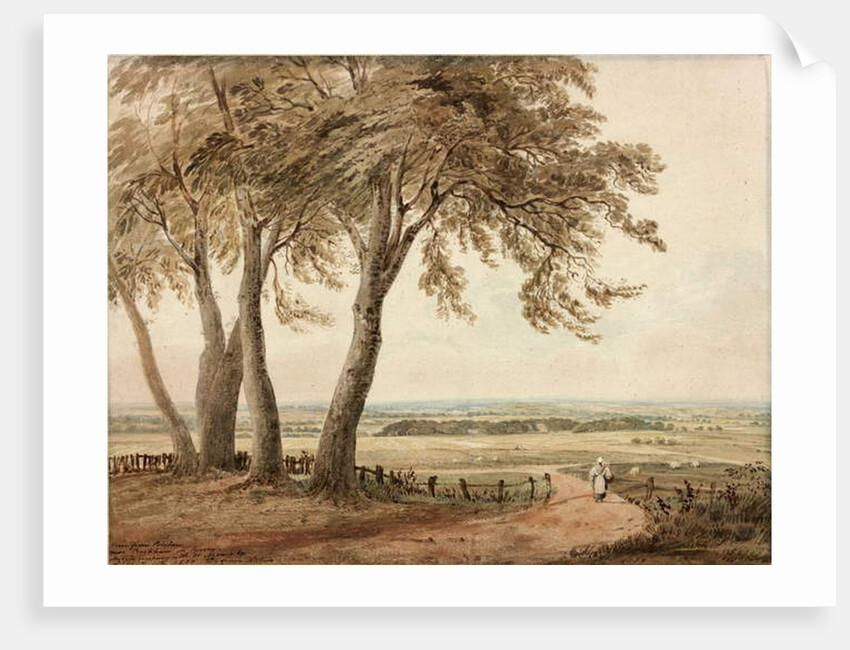 View from Polesden, Surrey, 1800 by John Varley