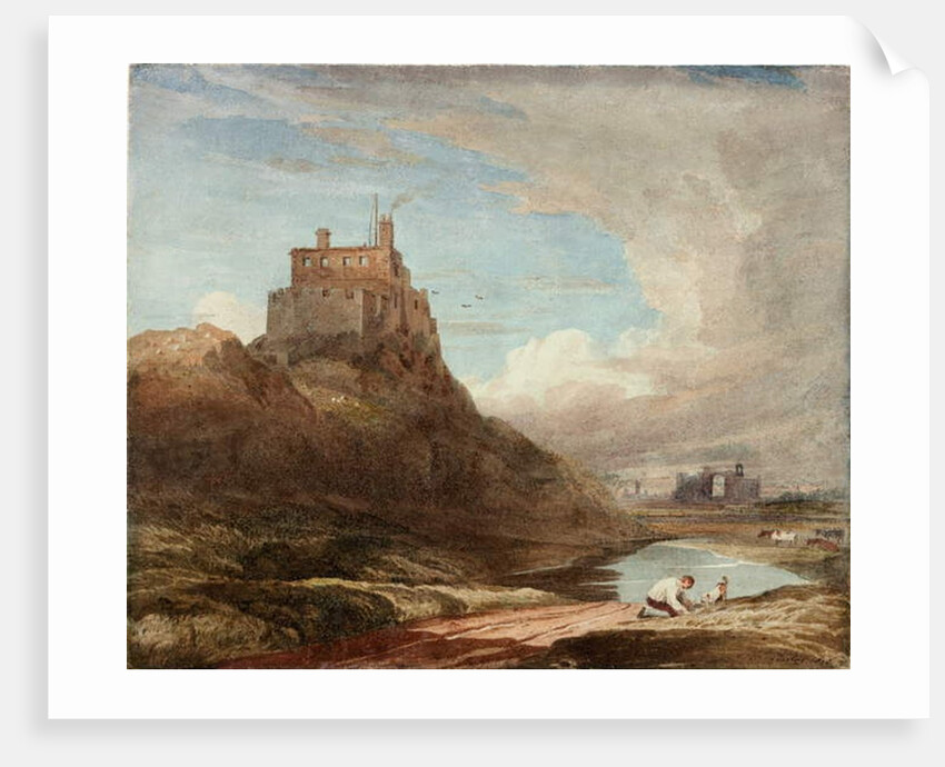 View of Holy Island Castle by John Varley
