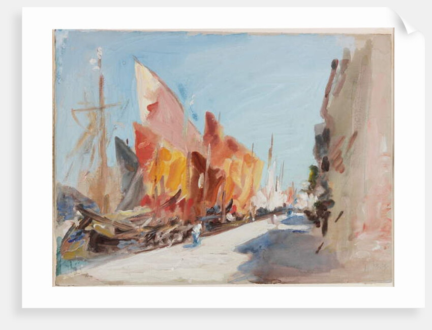 Chioggia, Boats at Quay by Hercules Brabazon Brabazon