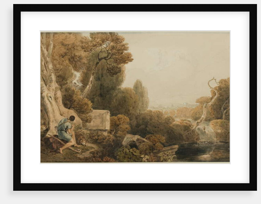 Classical Landscape of Dawn with Pastoral Figures and Aurora in Her Chariot, 1804 by Joshua Cristall