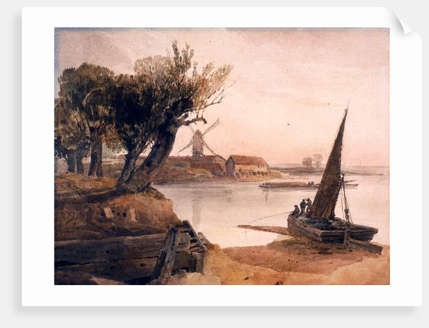 On the River Witham by Peter de Wint