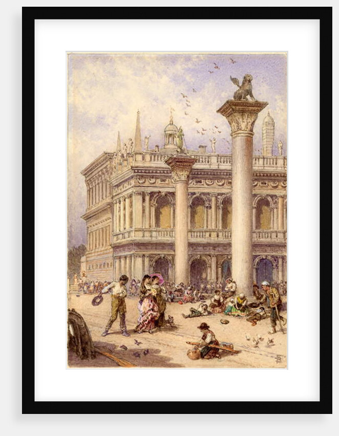 Library of St Mark's Square, Venice, 1868 by Myles Birket Foster