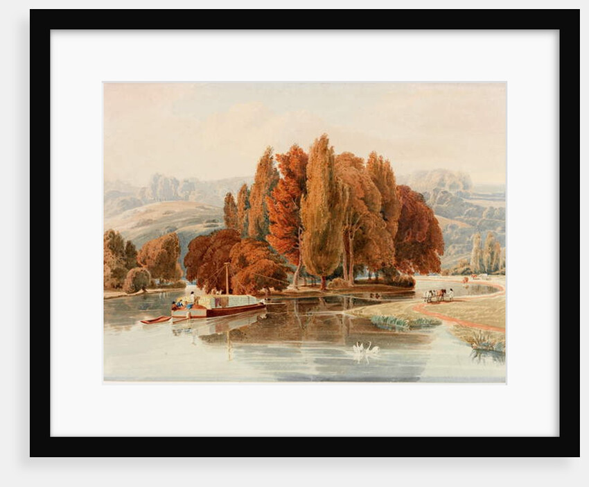 An Island on the Thames near Park Place, Oxfordshire by William Havell
