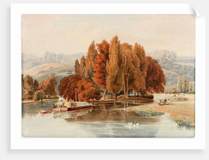 An Island on the Thames near Park Place, Oxfordshire by William Havell
