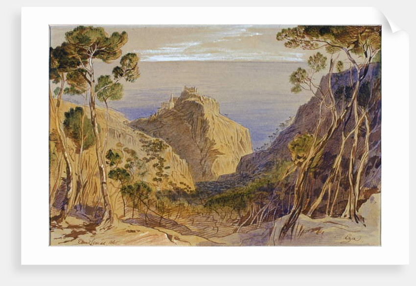 Eza, France, 1865 by Edward Lear