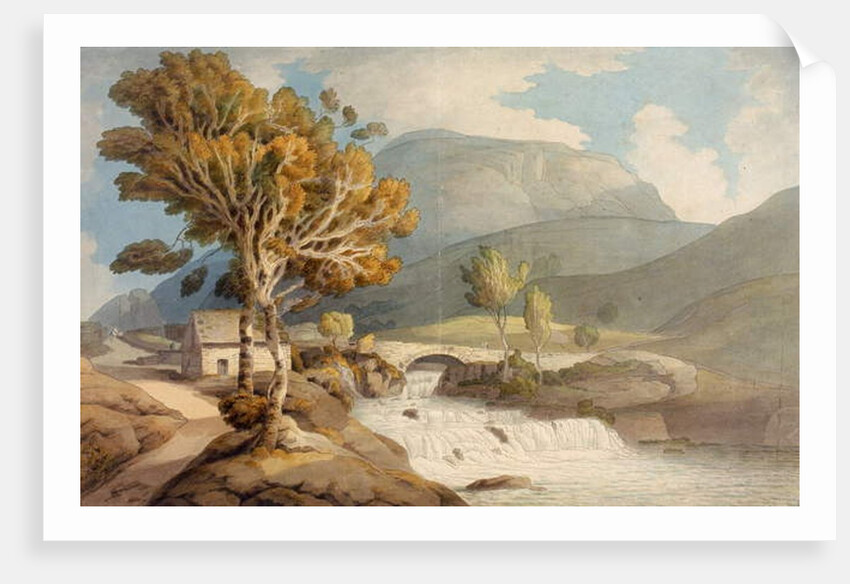 Bridge and Waterfall near Llyngwellyn by Francis Towne