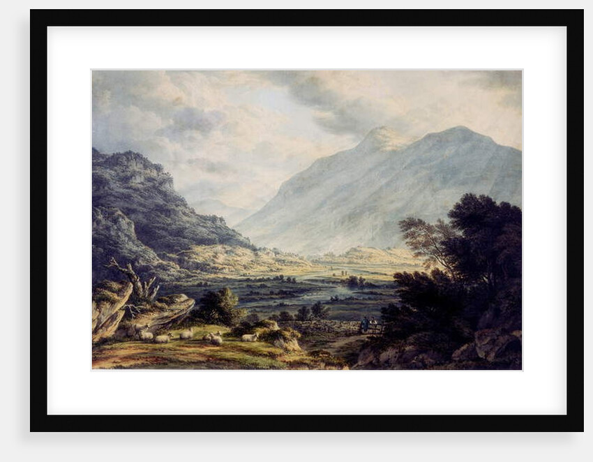 Near Capel Curig, with a view of Mount Snowdon, Wales by John Glover