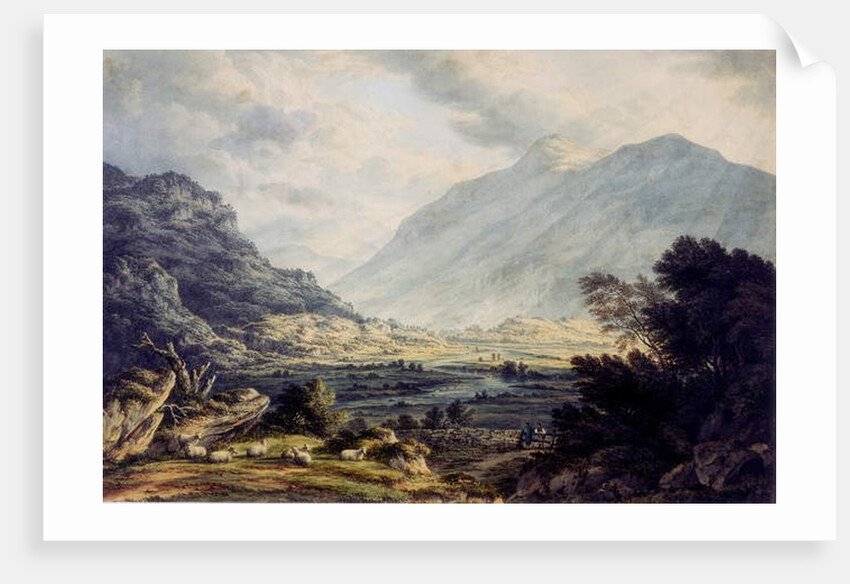 Near Capel Curig, with a view of Mount Snowdon, Wales by John Glover
