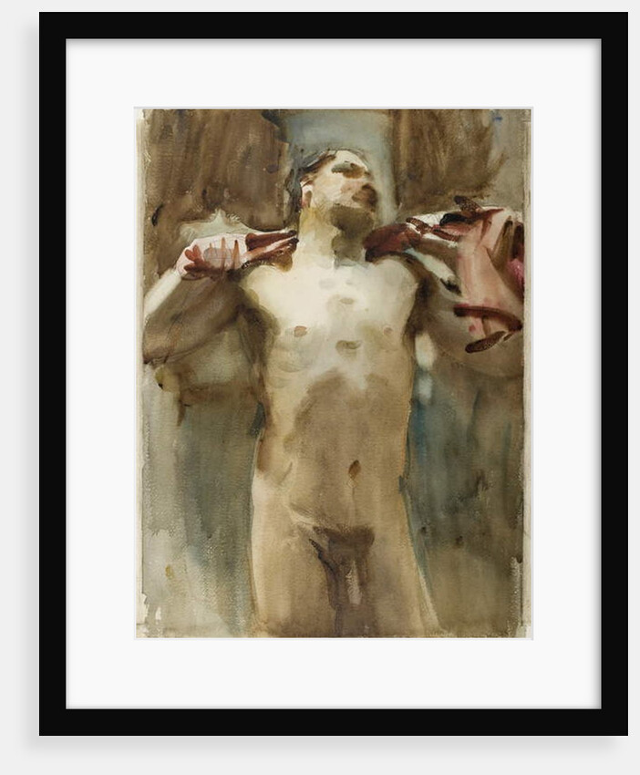 Study of a Male Nude Figure by John Singer Sargent