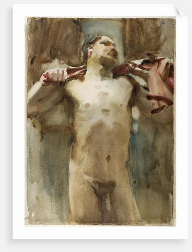Study of a Male Nude Figure by John Singer Sargent