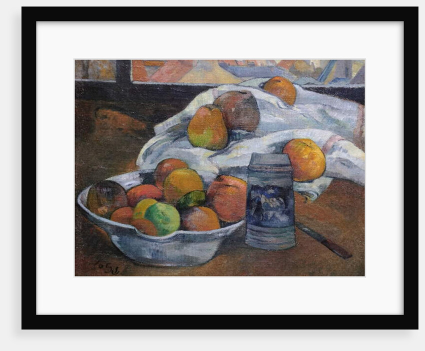Bowl of Fruit and Tankard before a Window, c.1890 by Paul Gauguin