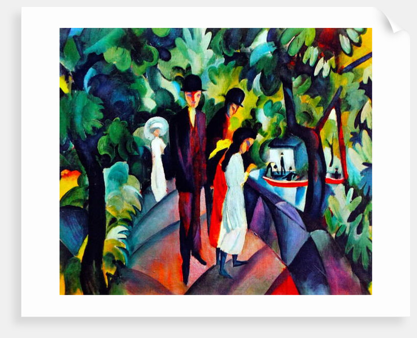 Walkers on the bridge, 1912 by August Macke
