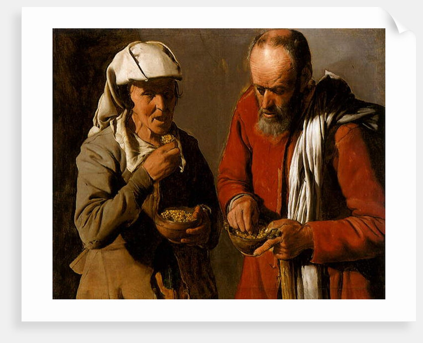 Peasant Couple Eating, 1621 by Georges de la Tour