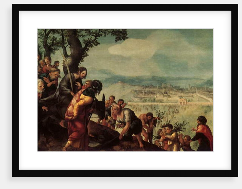 Entry of Christ into Jerusalem, central panel from a triptych, c.1526 by Jan van Scorel