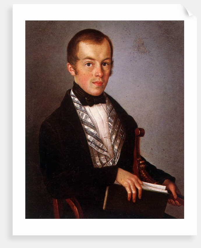 A man with a book in his hand, 1840 by French School