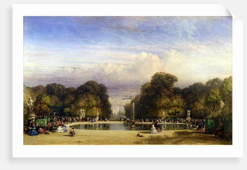 The Tuileries Gardens, Paris, 1858 by William Wyld