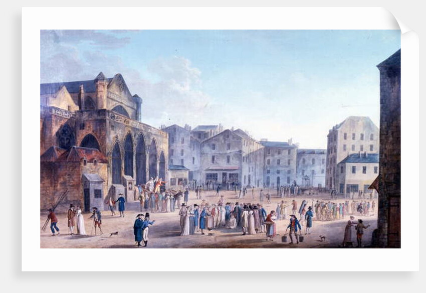 Street scene at St Germain, Paris, 1789 by Thomas Naudet
