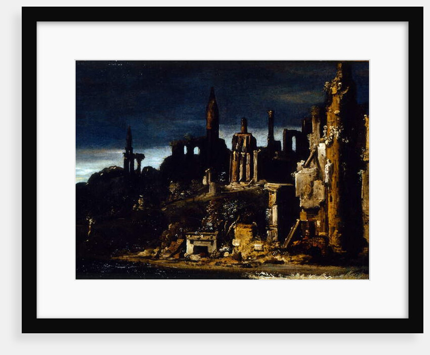 Town in ruins by Desiderio Monsu