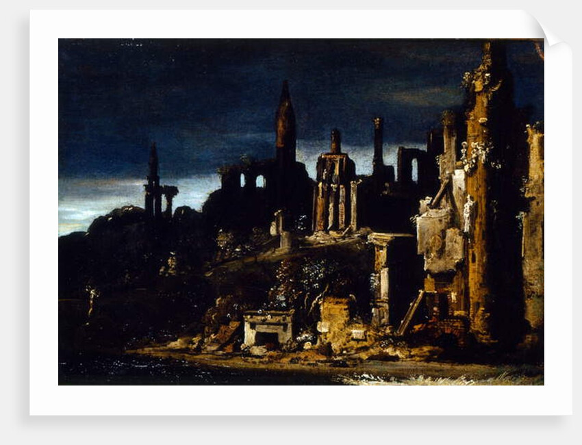 Town in ruins by Desiderio Monsu