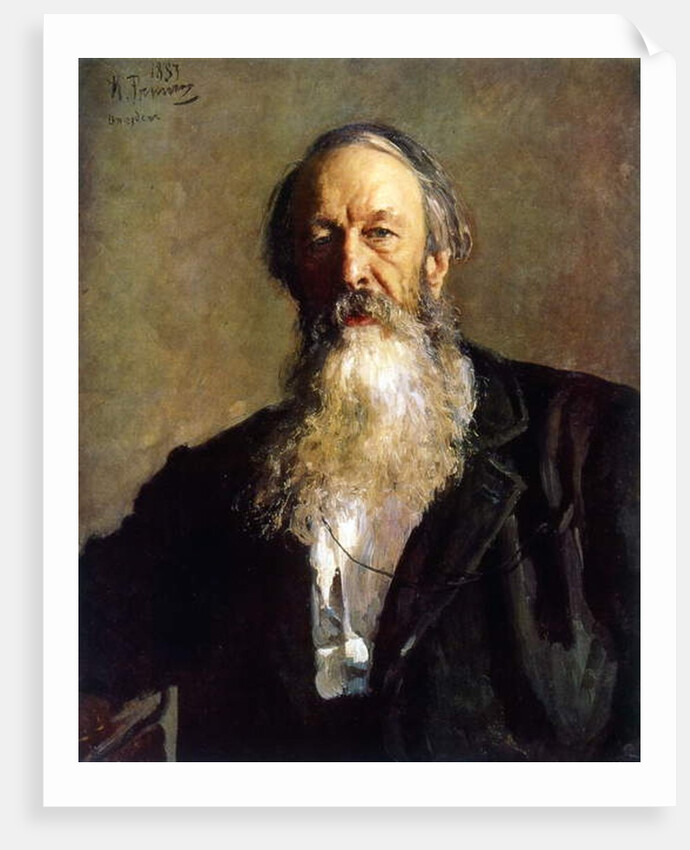 Portrait of VV Stasov, 1883 by Ilya Efimovich Repin