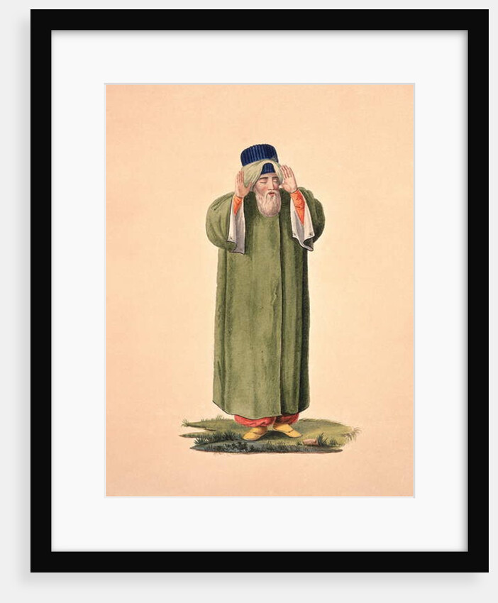 Imam Calling to Prayer, probably by Cousinery, Ottoman period, third quarter of 18th century by French School