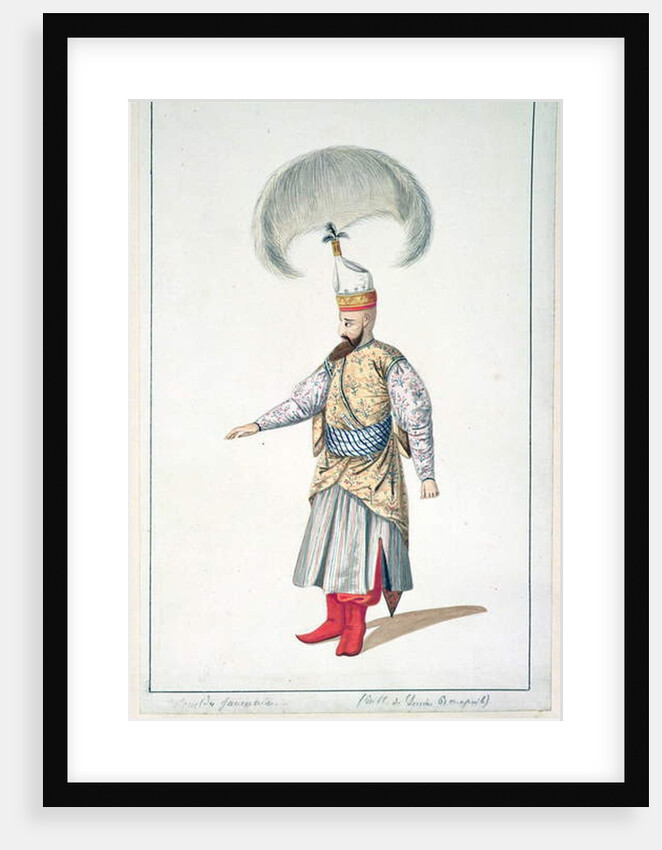 Janissary Officer, Ottoman period, third quarter of 18th century by French School